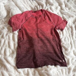 lululemon athletica Red and Black Gradient Tee